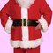 Economy Santa Suit Red Velour Jacket Pants Hat Belt and Boot Tops for Men